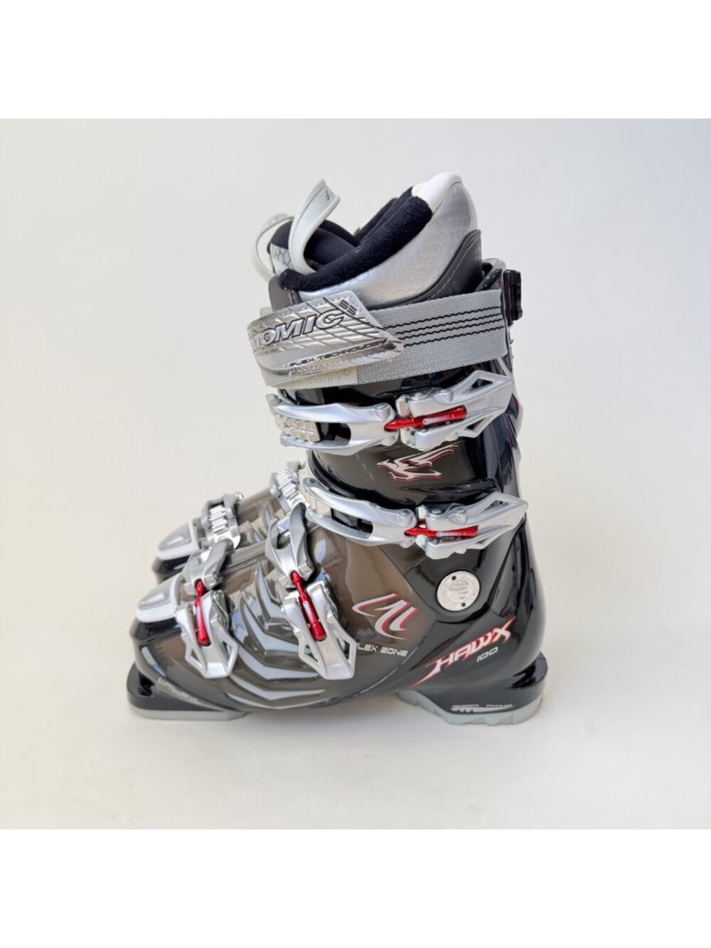 Atomic Hawx 100 Ski Boots Flex 100 Black Red All Mountain Alpine Boots Size 24.5